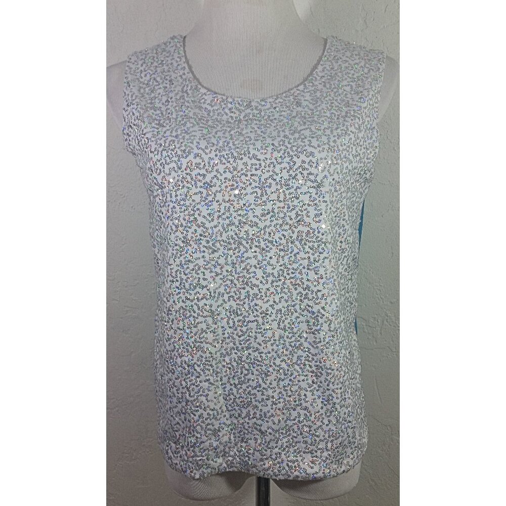 Praise Hymn Fashions Tank Top Small Sequins Multicolor Evening Sleeveless